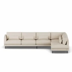 Bredhult soffa Same Beige 6670-svart stål 4-sits B1