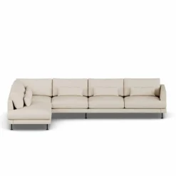 Bredhult soffa Same Beige 6670-svart stål 4-sits B2