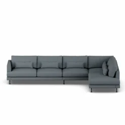 Bredhult soffa Same Blue 6678-svart stål 4-sits B1