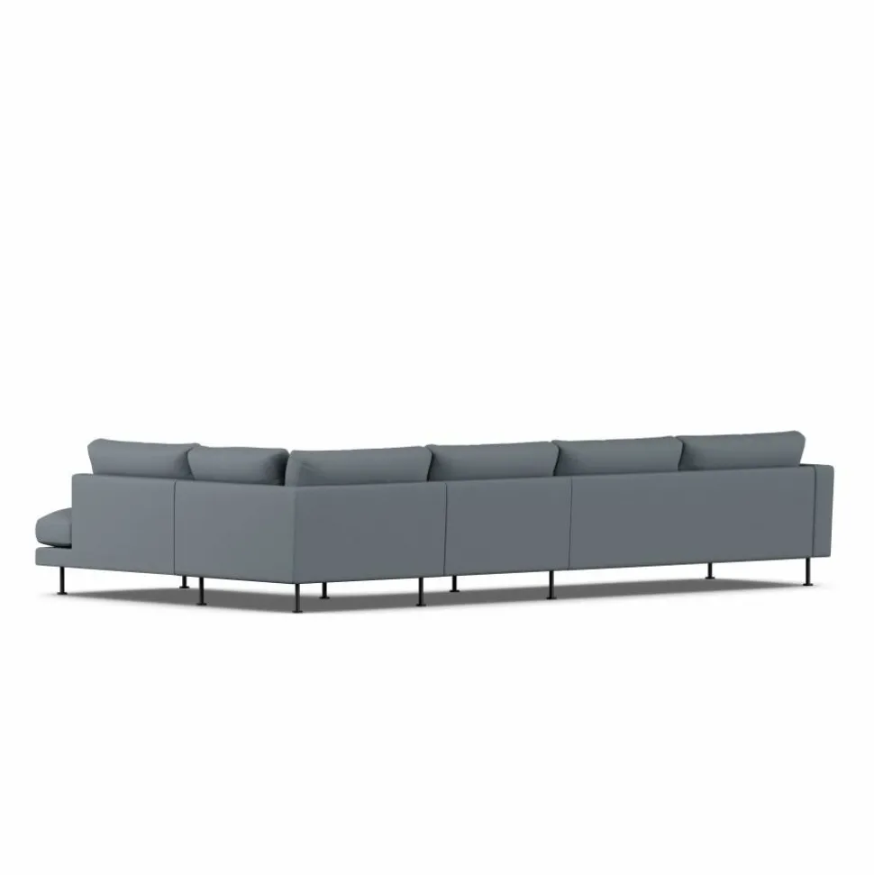 Bredhult soffa Same Blue 6678-svart stål 4-sits B1