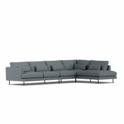 Bredhult soffa Same Blue 6678-svart stål 4-sits B1