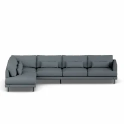 Bredhult soffa Same Blue 6678-svart stål 4-sits B2
