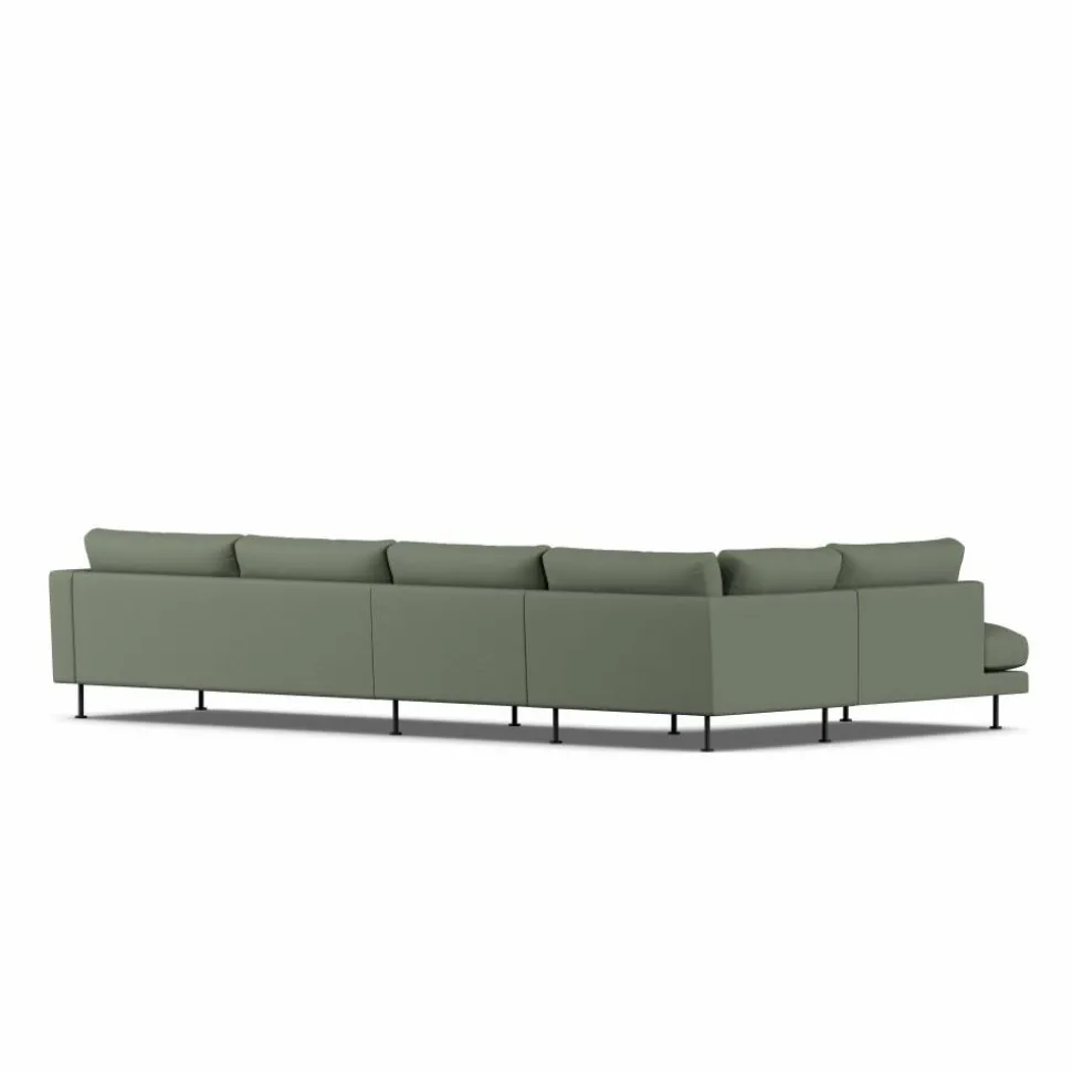 Bredhult soffa Same Forest 6677-svart stål 4-sits B2