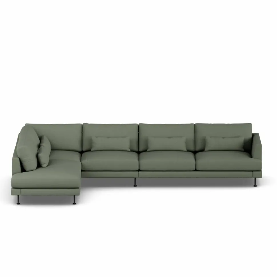 Bredhult soffa Same Forest 6677-svart stål 4-sits B2