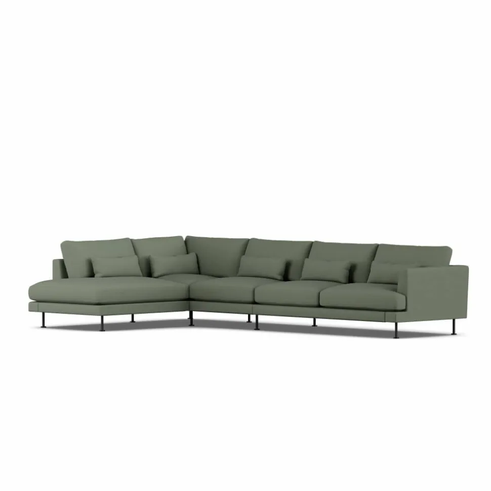 Bredhult soffa Same Forest 6677-svart stål 4-sits B2