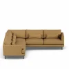 Bredhult soffa Same Ochre 6676-svart stål hörnsoffa F
