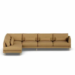 Bredhult soffa Same Ochre 6676-vitoljad ek 4-sits B2