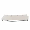 Bredhult soffa Same Off White 6671-svart stål 3-sits A1