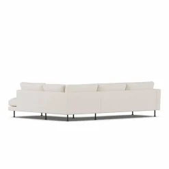 Bredhult soffa Same Off White 6671-svart stål 3-sits A1