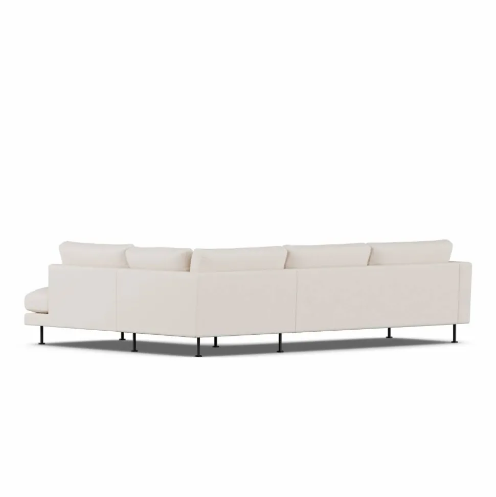 Bredhult soffa Same Off White 6671-svart stål 3-sits A1
