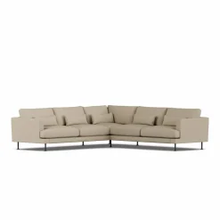 Bredhult soffa Same Sand 6672-svart stål hörnsoffa F