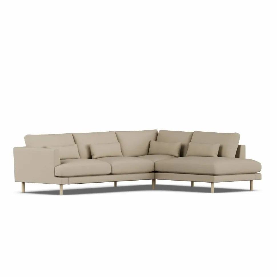 Bredhult soffa Same Sand 6672-vitoljad ek 3-sits A1