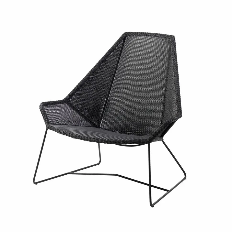 Breeze loungefåtölj hög rygg weave Black