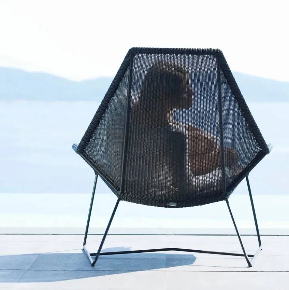Breeze loungefåtölj hög rygg weave Black