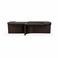 Brutalist soffbord Rose brown mahogany 143x75 cm