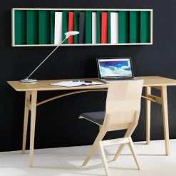 Brygga skrivbord 50x125 cm Svartbets ask col.11