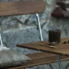 Bryggeribord Teak-varmförzinkat stativ