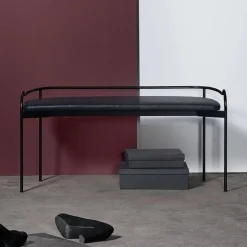 Bubble bänk svart svart läder