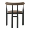 Bukowski karmstol klädd Black Wooly Plus 1008
