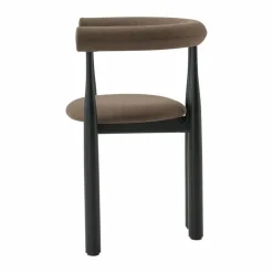 Bukowski karmstol klädd Black Wooly Plus 1008