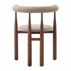 Bukowski karmstol klädd Walnut Megan 26 Beige