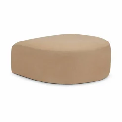 Bulky semi-circle fotpall Light sepia