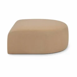 Bulky semi-circle fotpall Light sepia