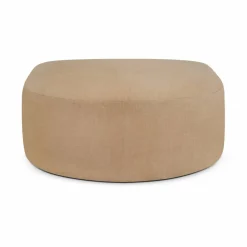 Bulky semi-circle fotpall Light sepia