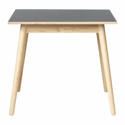 C35A matbord 82x82 cm Light grey linoleum-oak nature waterbased laquer