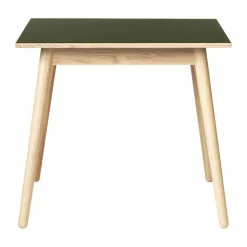 C35A matbord 82x82 cm Olive linoleum-oak nature waterbased laquer