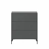 Carry byrå anthracite 04 svartlackade ben