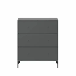 Carry byrå anthracite 04 svartlackade ben