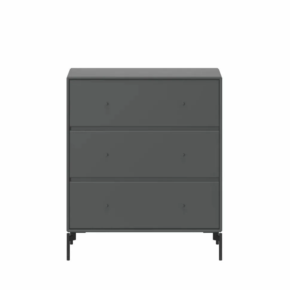 Carry byrå anthracite 04 svartlackade ben