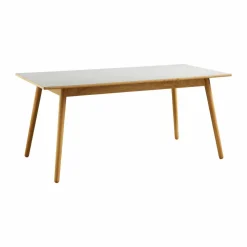 C35B matbord 82x160 cm Light grey linoleum-oak nature waterbased laquer