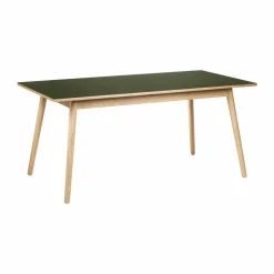 C35B matbord 82x160 cm Olive linoleum-oak nature waterbased laquer