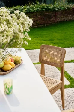 C-chair Outdoor stol All french cane-natural teak