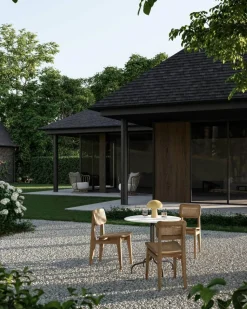 C-chair Outdoor stol All french cane-natural teak