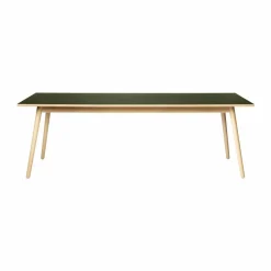 C35C matbord 95x220 cm Olive linoleum-oak nature waterbased laquer