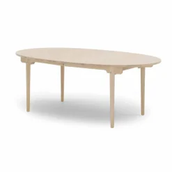 CH338 matbord med plats för 2 ilägg Såpad ek