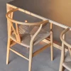 CH24 Y-stol Såpad ask-naturflätad