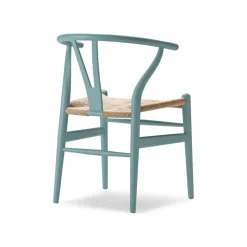 CH24 Y-stol Soft Crawford Wegner Pewter-naturflätad