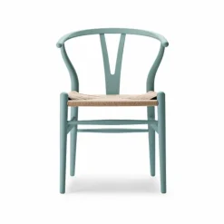 CH24 Y-stol Soft Crawford Wegner Pewter-naturflätad