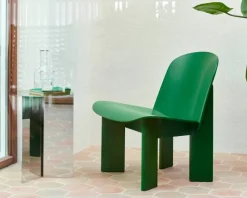 Chisel lounge chair Lush green lackad bok