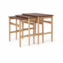 CH004 nesting tables satsbord Oljad ek-valnöt