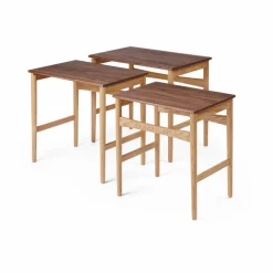 CH004 nesting tables satsbord Oljad ek-valnöt
