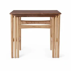 CH004 nesting tables satsbord Oljad ek-valnöt
