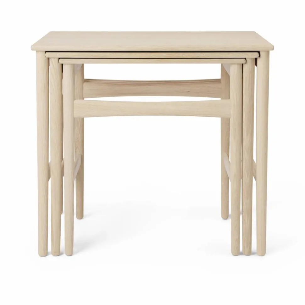 CH004 nesting tables satsbord Såpad ek