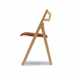 CH29P Sawbuch chair lädersits Thor 325-oljad ek-naturfärgad