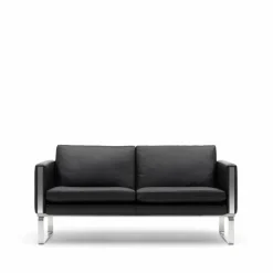CH102 soffa 2-sits Loke 7150 läder-rostfritt stål