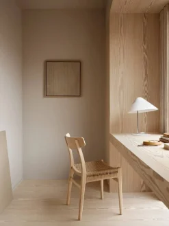 CH23 stol Såpad ek-naturflätad